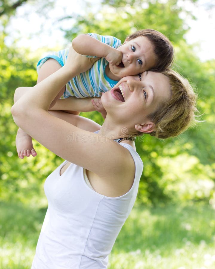 Mother with son