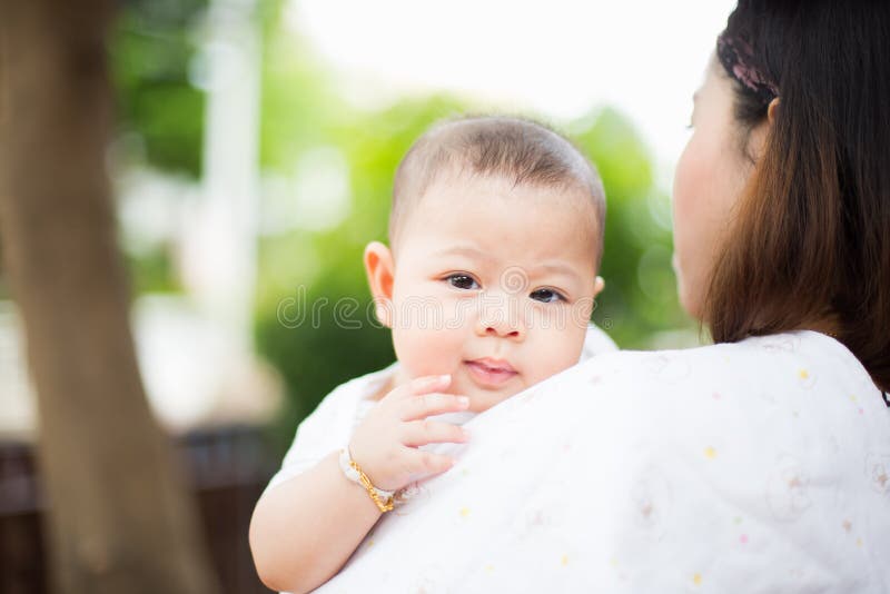 Japanese mom and her baby stock photo. Image of mother 41319948