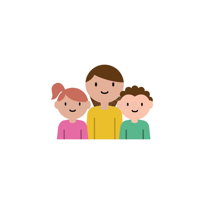 Mother, Son, Daughter Cartoon Icon. Element of Family Cartoon Icon for  Mobile Concept and Web Apps Stock Illustration - Illustration of  grandfather, father: 130418166
