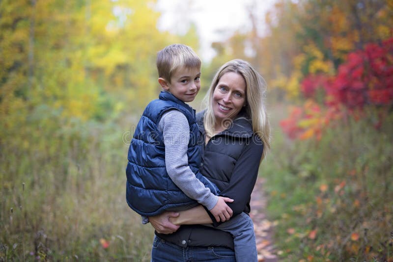 Mother and Daughter in Forest Together Stock Photo - Image of foliage, care: 578