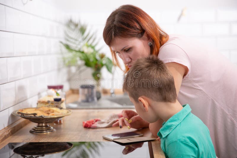 Cute Toddler Boy Using Hand Blender To Make Minced Meat. Preparing Meal in  the Kitchen Stock Image - Image of beauty, baby: 143580729