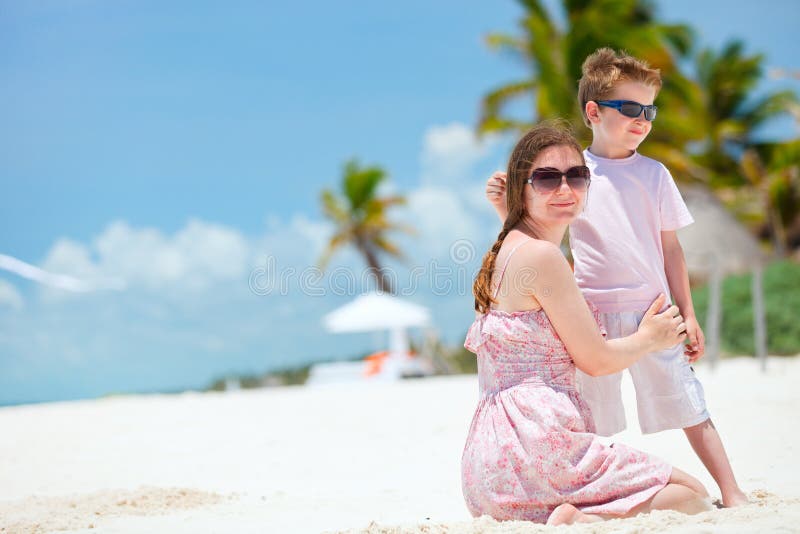 Mother and son on vacation stock photo. Image of family 20716046