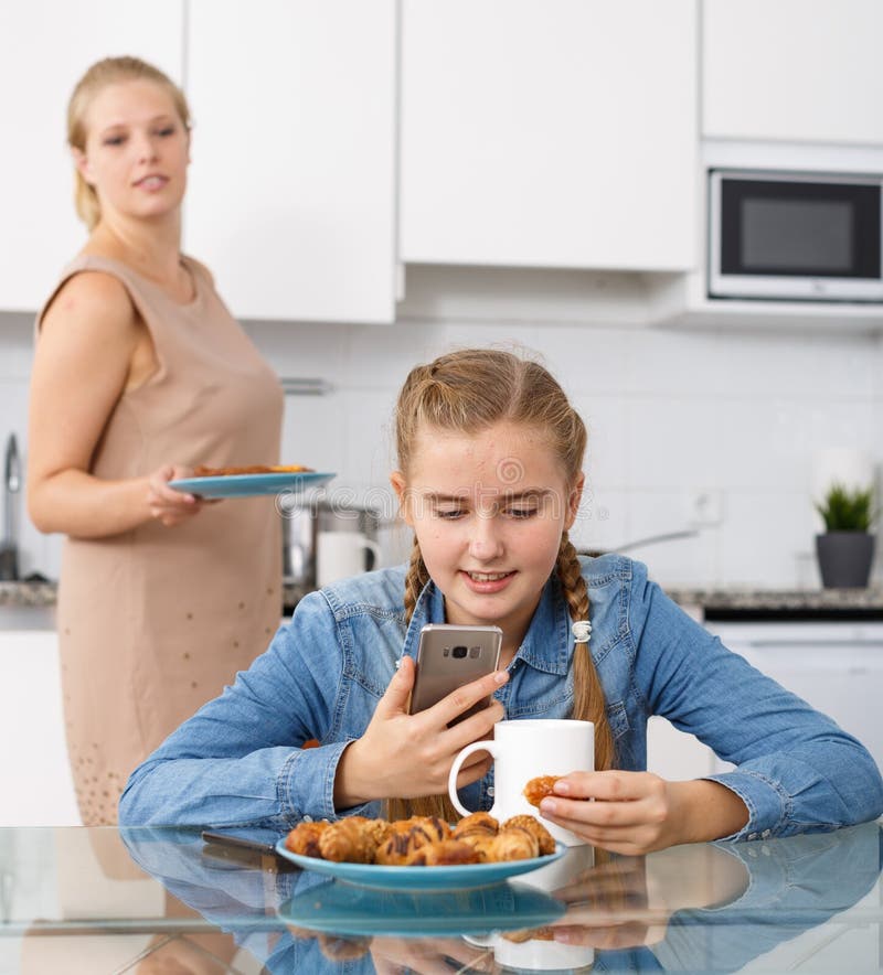 Mother and Son Taking Photos Stock Image - Image of family, young ...