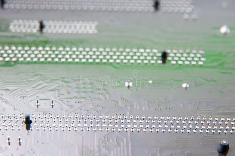 Motherboard connections stock image