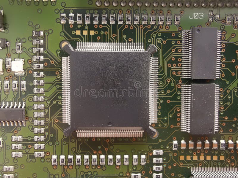 Motherboard Hardware Details. Stock Image - Image of board, component ...