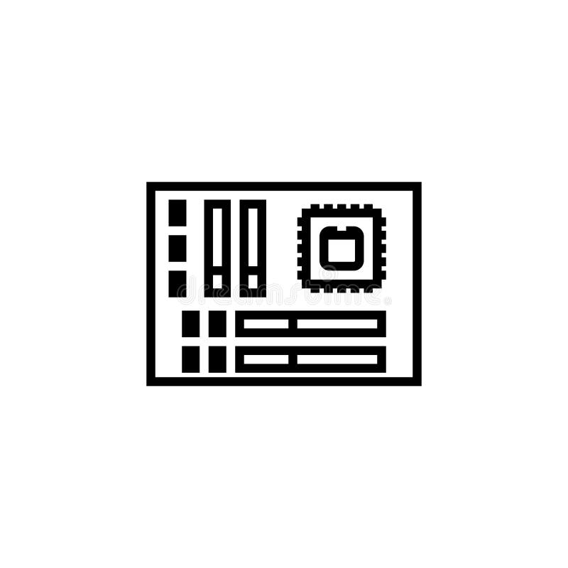 Download Motherboard Icon Outline Or Line Style Vector Illustration ...