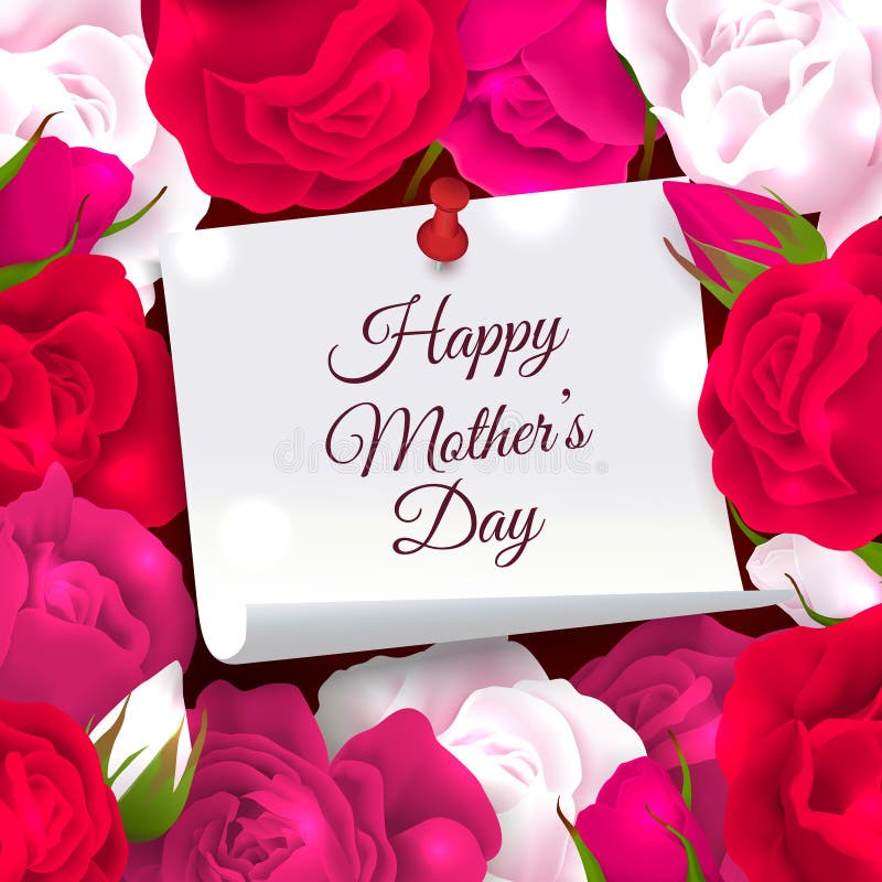 Download Mothers Day Flowers Frame stock vector. Illustration of flower - 146447459