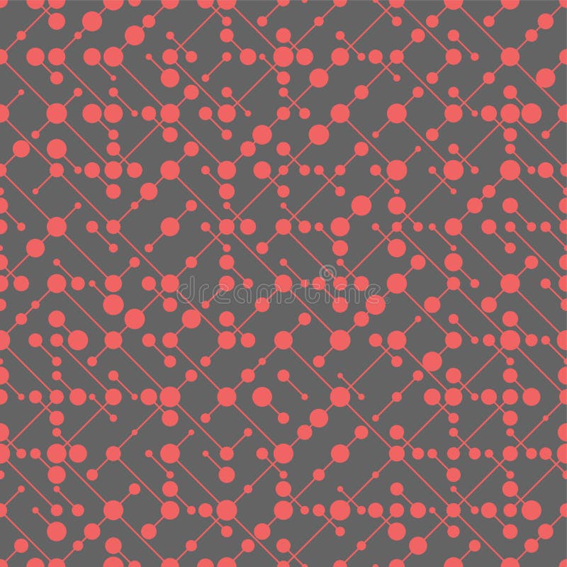 Dots line pink seamless pattern on grey background. Abstract technology texture. Connected points network tech wrapping paper. Geometric simple wallpaper. Dots line pink seamless pattern on grey background. Abstract technology texture. Connected points network tech wrapping paper. Geometric simple wallpaper