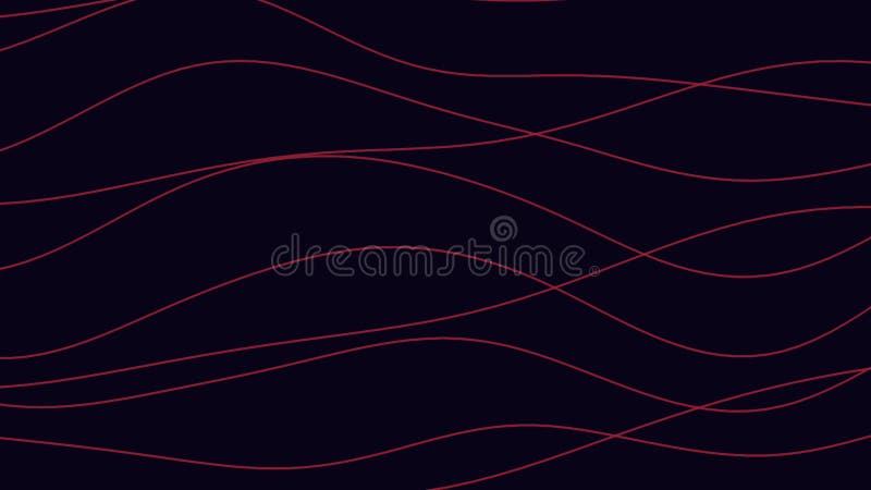 Motif d'onde rouge vif sur fond noir lignes courbes dynamiques en mouvement illustration libre de droits