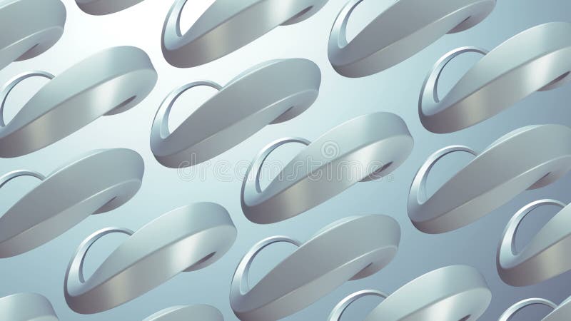 Motif de déplacement des figures mathématiques courbes blanches 3d animation de boucle de rendu illustration libre de droits