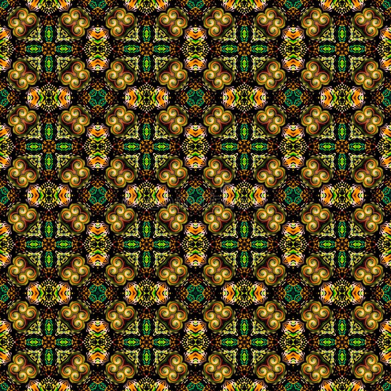 Motif de trame en mosaïque psychédélique aux fleurs de style oriental Motif de papier peint, fonds, décoration pour tapisseries, illustration stock Motif de trame en mosaïque psychédélique aux fleurs de style oriental Motif de papier peint, fonds, décoration pour tapisseries, illustration stock