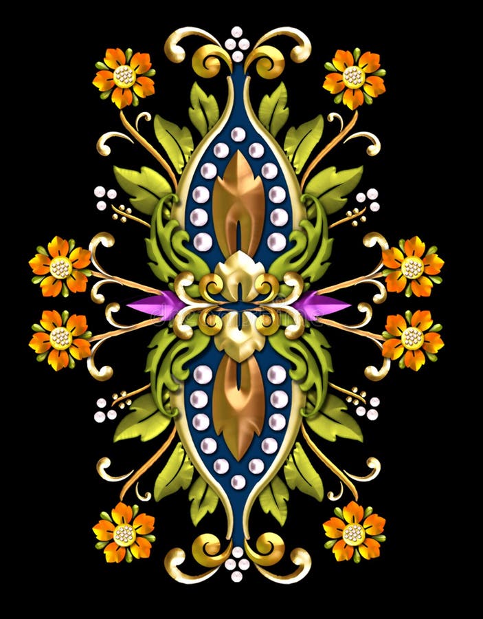 Motif floral de cru illustration stock Motif floral de cru illustration stock