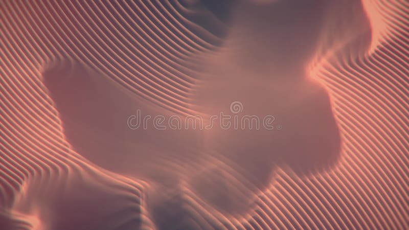Motif ondulé de couleur orange sur un fond bleu animation de rendu 3d illustration de vecteur