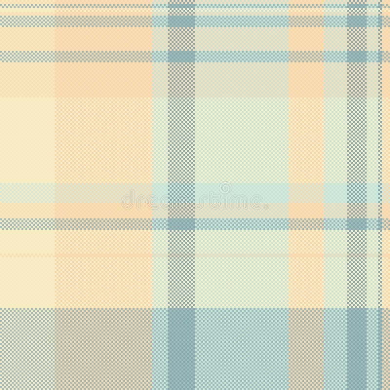 Motif pastel plaid subtil dans les tons beige et bleu pêche doux. Idéal pour la conception textile mode et les profils de sites We illustration de vecteur
