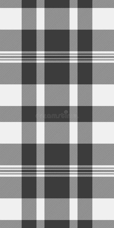 Motif plaid noir et blanc classique. Idéal pour les dessins textiles d'arrière-plan site ou emballage. Ce modèle intemporel illustration libre de droits