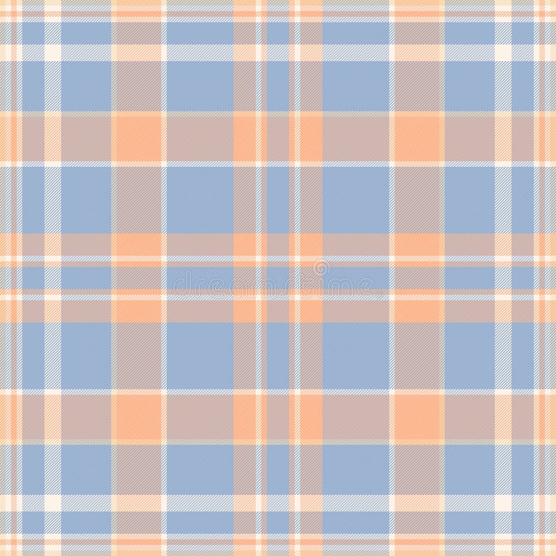 Motif plaid pastel en pêche douce bleu clair et taupe. Idéal pour la conception textile de la mode et le design de site Web illustration stock