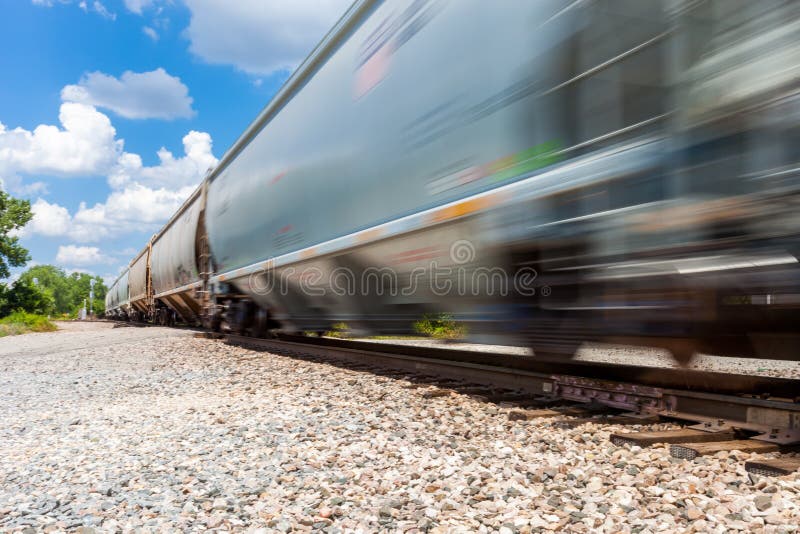 Moving Freight Train stock photo. Image of moving, load 19660476