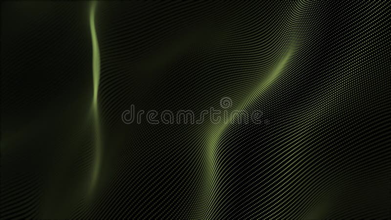 Motion graphic digital particle wave flow, cyberspace. Artificial intelligence concept. vector illustration