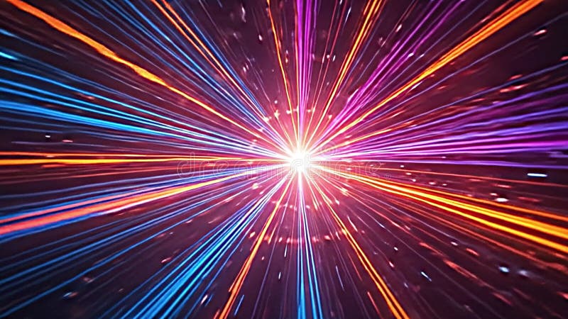 Motion Illusionen fließen durch Starburst-Licht, das generative KI erzeugt lizenzfreie abbildung