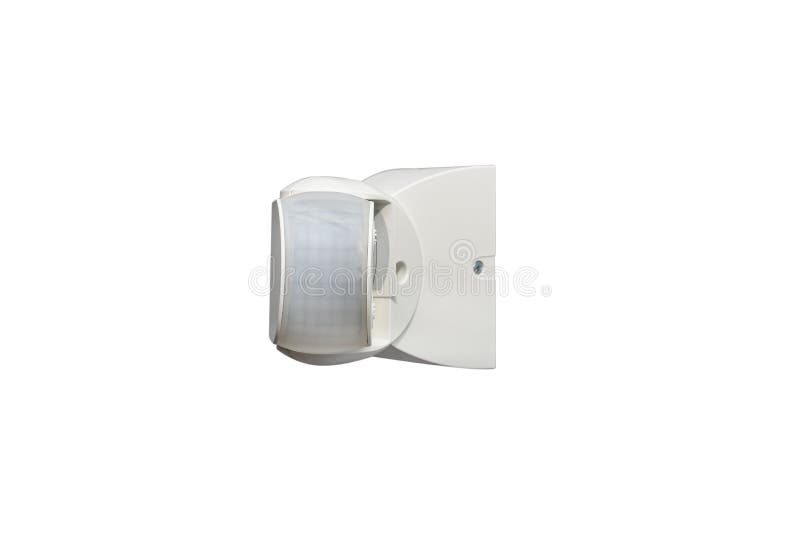 Motion sensor with adjustable head, isolated on a white background with a clipping path.