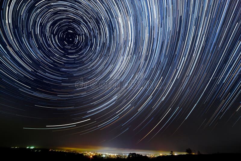The Motion of Stars Around Pole Star Stock Image Image of galaxies