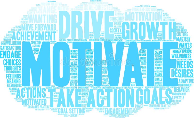 Motivar nube de palabras libre illustration