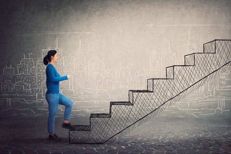 Leadership And Career Development Concept Stock Photo - Download Image Now  - Staircase, Women, Steps - iStock