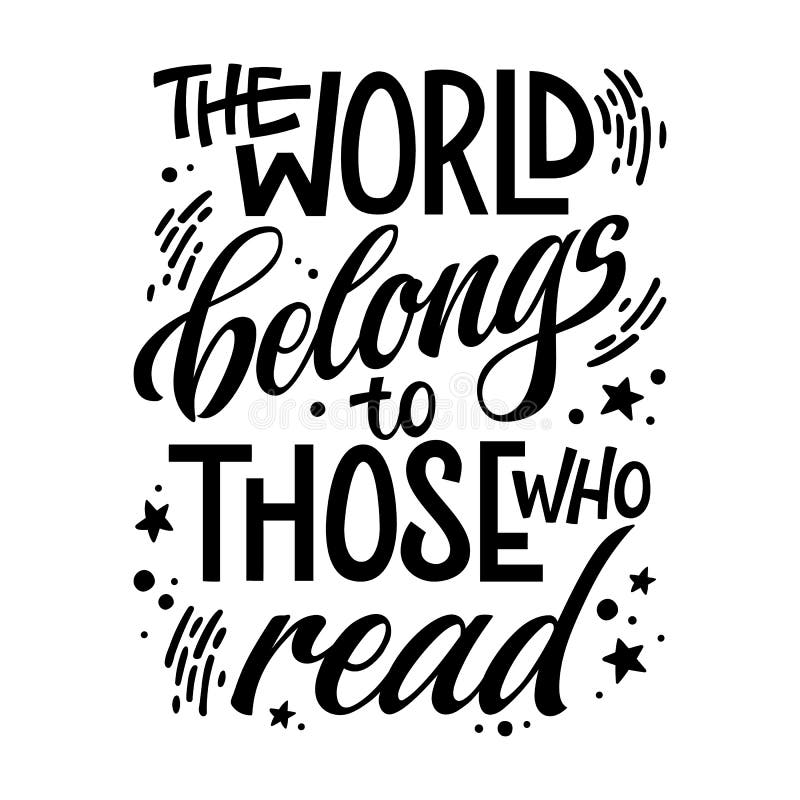 Motivation Lettering Quote About Books And Reading - The World ...