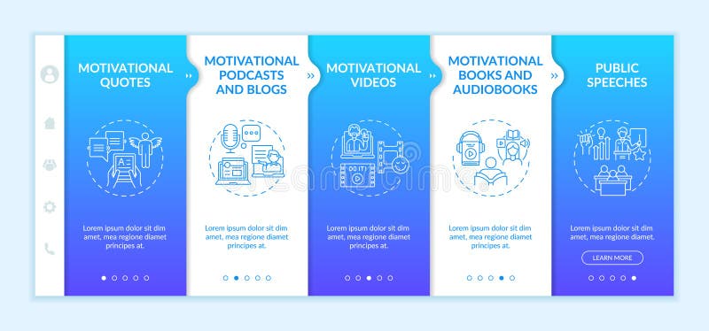 Motivation Speeches for Audience Onboarding Vector Template Stock Vector - of mentor: