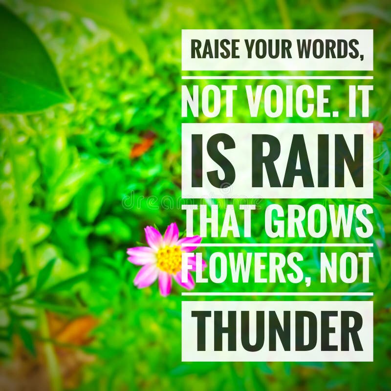 A Motivational Quote, yet a Beautiful Words. Stock Photo Image of decoration, office 273359504