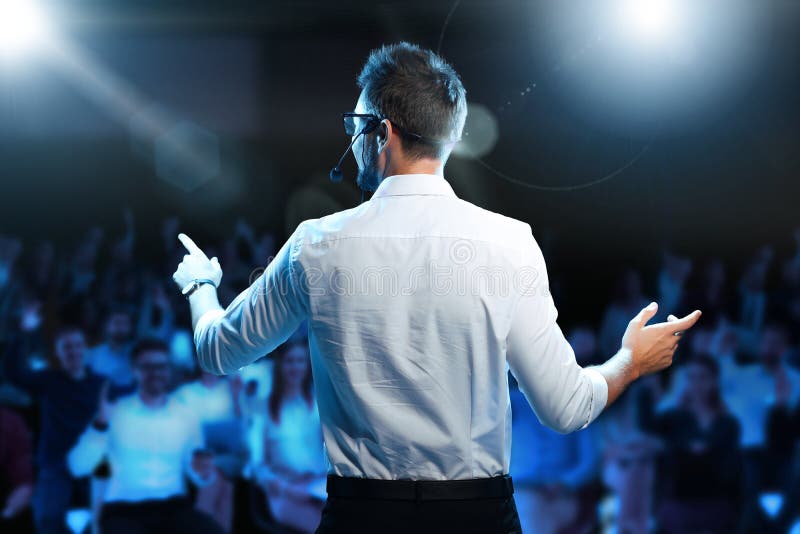Motivational Speaker Pointing Audience Stock Photos Free & Royalty