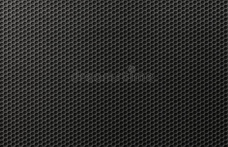 Motivering för svart metall med perforerad rutnät 3d-illustration