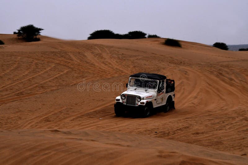 Motivi a Sand Dunes Khuri, Sam, Jaiselmer, India fotografia stock libera da diritti