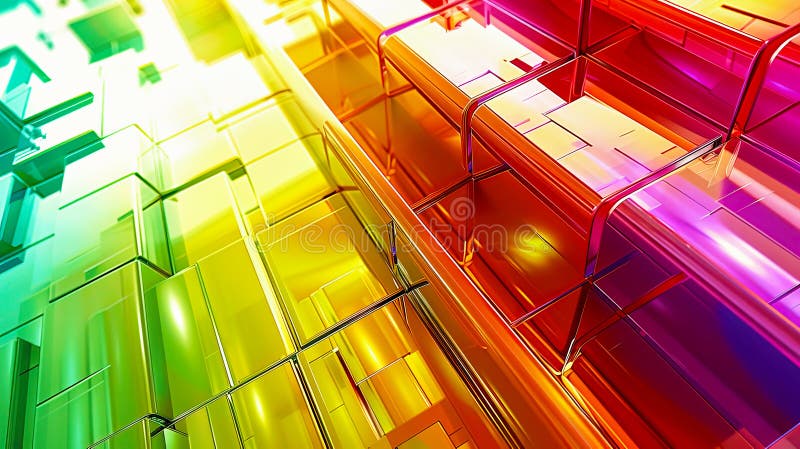 Motivo astratto colorato con riflessioni e riproduzione della luce royalty illustrazione gratis