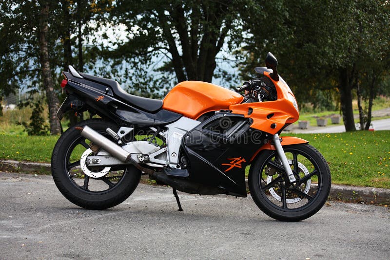 moto honda orange