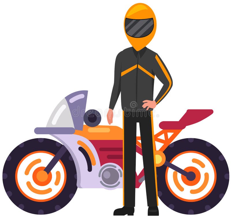 Desenhos Animados Do Menino Do Motociclista Que Guardam O Capacete  Ilustração do Vetor - Ilustração de avatar, lama: 44284578