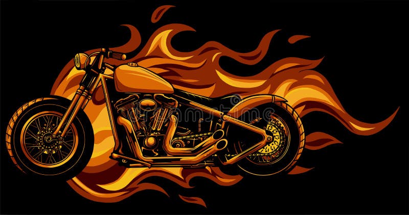 Orange Motocicleta Laranja Ilustração Da Motocicleta Ilustração De