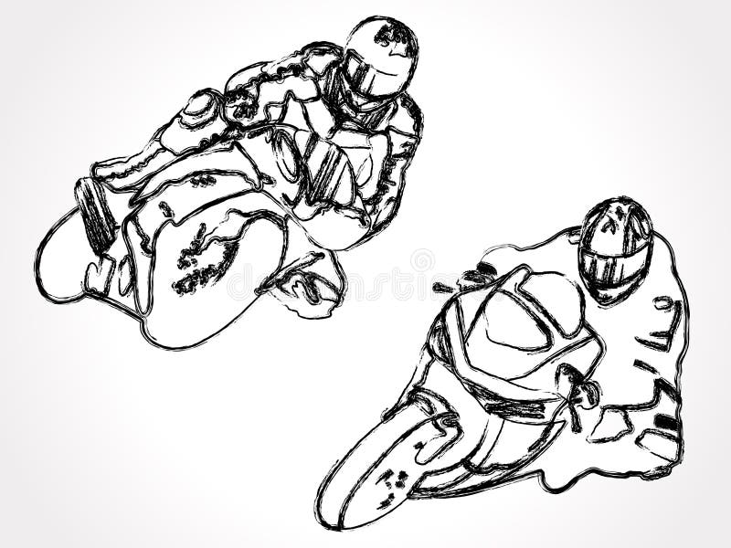 Desenho Em Preto E Branco De Vetor De Moto Com Desenho De Peças  Sobressalentes Ilustração do Vetor - Ilustração de lambreta, motocross:  213643611