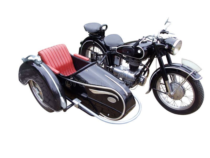 Motocyclette d'Oldtimer photo libre de droits Motocyclette d'Oldtimer photo libre de droits