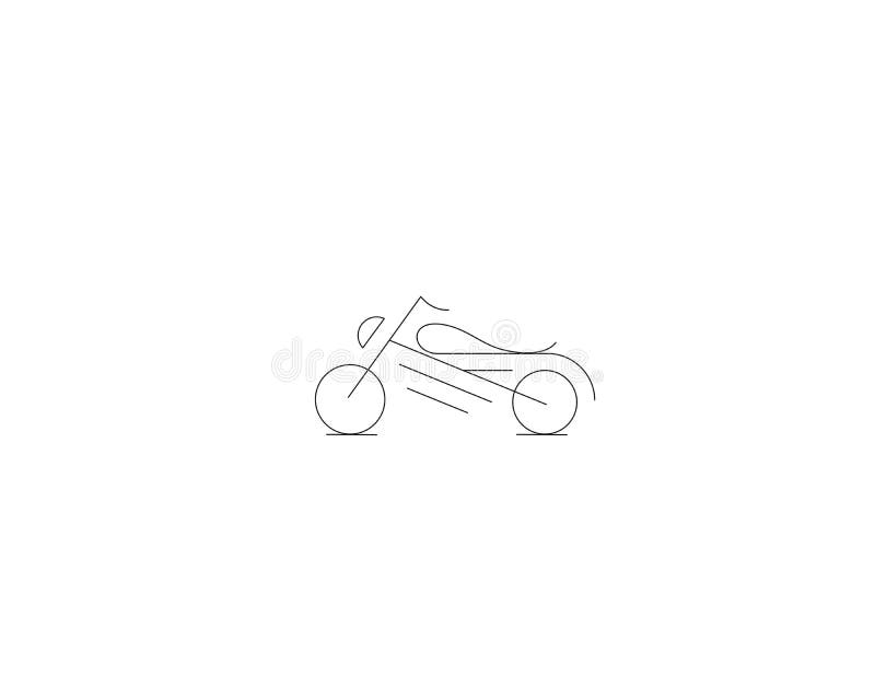 Motor Bike icon vector line art design stock illustration