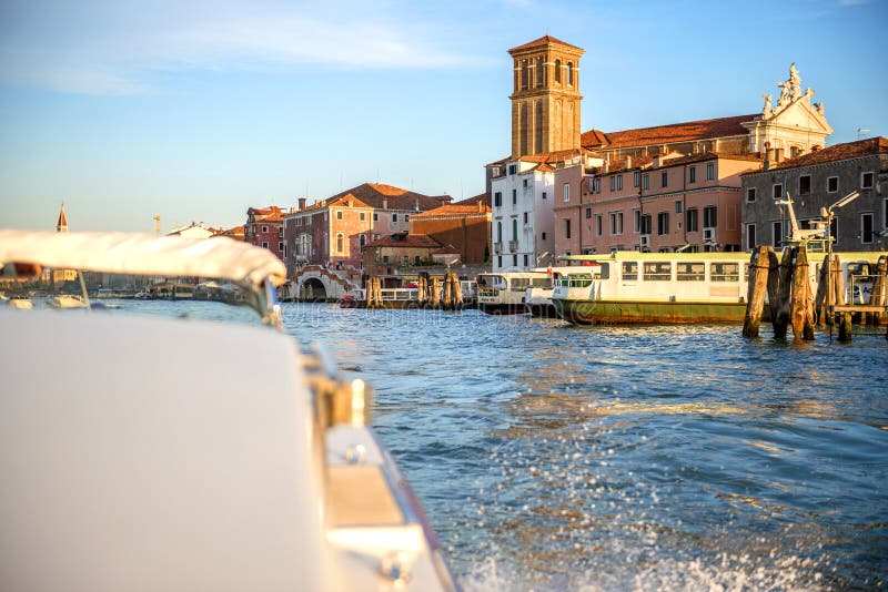 motorboat in venice