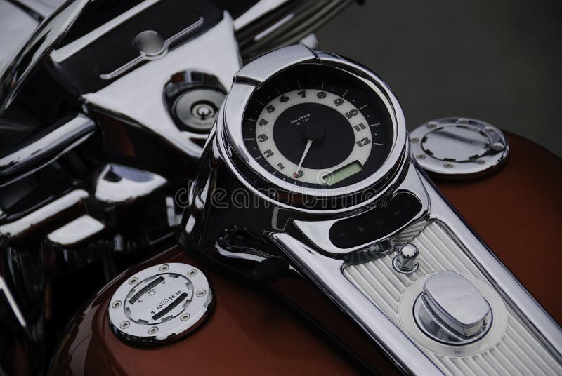 Motor Cycle tank and speedometer dial