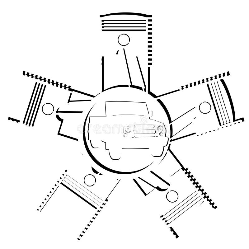 Motor do vetor ilustração do vetor. Ilustração de potência - 50820313