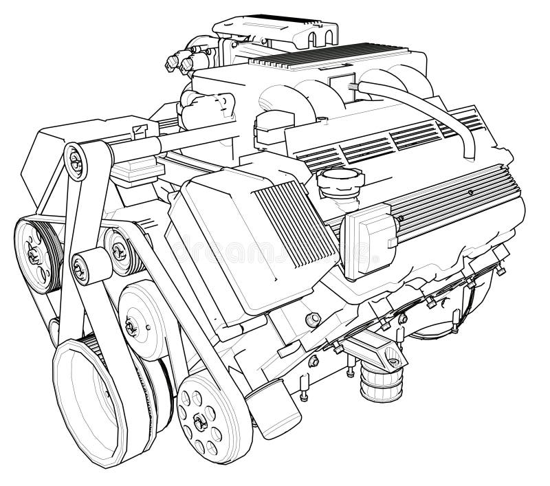 estilo de desenho animado de ilustração vetorial de motor motor 10424672  Vetor no Vecteezy