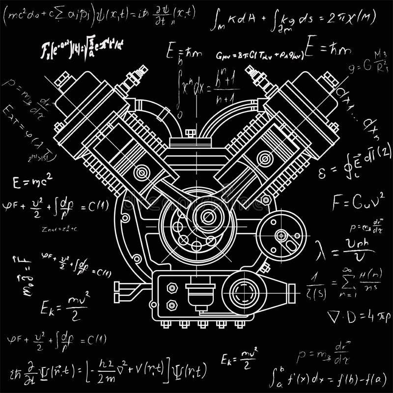 Motor De Combustão Interna O Motor Do Desenho Da Máquina Na Seção,  Ilustrando a Estrutura Interna - Ilustração do Vetor - Ilustração de  transporte, técnico: 112905199