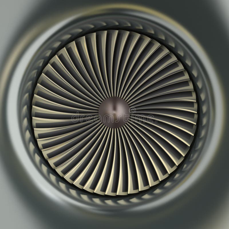 Gas Turbine Jet Engine 3D image. Gas Turbine Jet Engine 3D image.