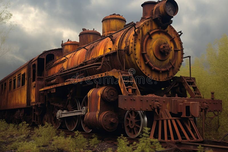Locomotora De Vapor Vintage Que Se Atrapa a Lo Largo De La Pista Con Humo  Nublado Y Silbidos Stock de ilustración - Ilustración de ferrocarril,  generativo: 273655550