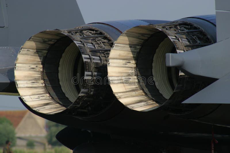 Motor des Flugzeuges F-15