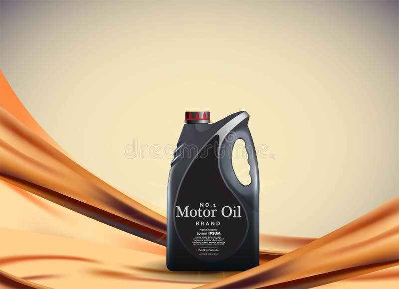 Motor eller motorisk olja på den ljusa guld- bokehbakgrunden med behållare, illustration 3d royaltyfri illustrationer Motor eller motorisk olja på den ljusa guld- bokehbakgrunden med behållare, illustration 3d royaltyfri illustrationer