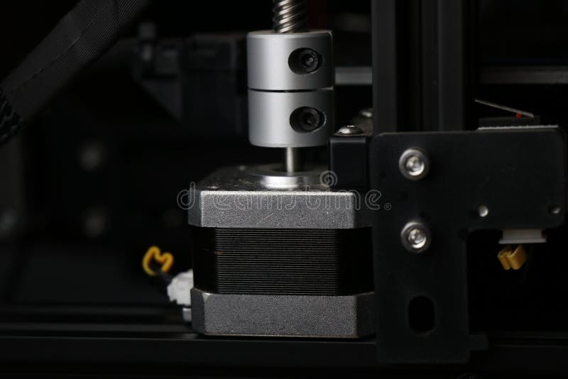 Motor Paso a Paso Que Impulsa El De La Impresora 3d Imagen de archivo - Imagen de piezas, equipo: 217350115